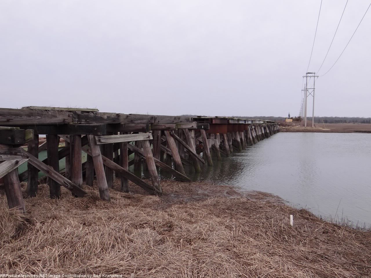 Wooden trestle over Old Turtle Creek