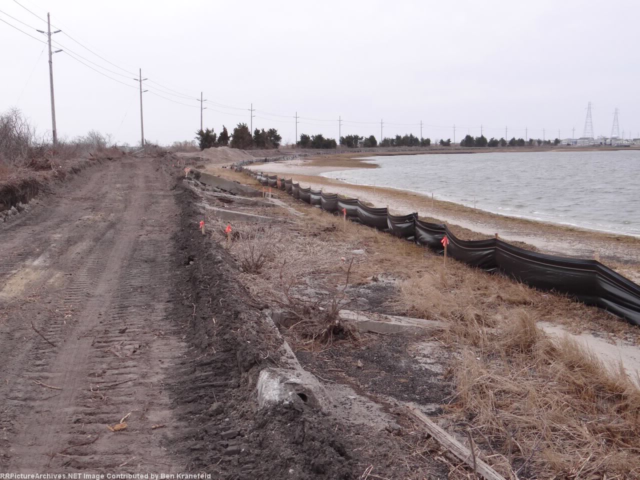 Curve in the roadbed