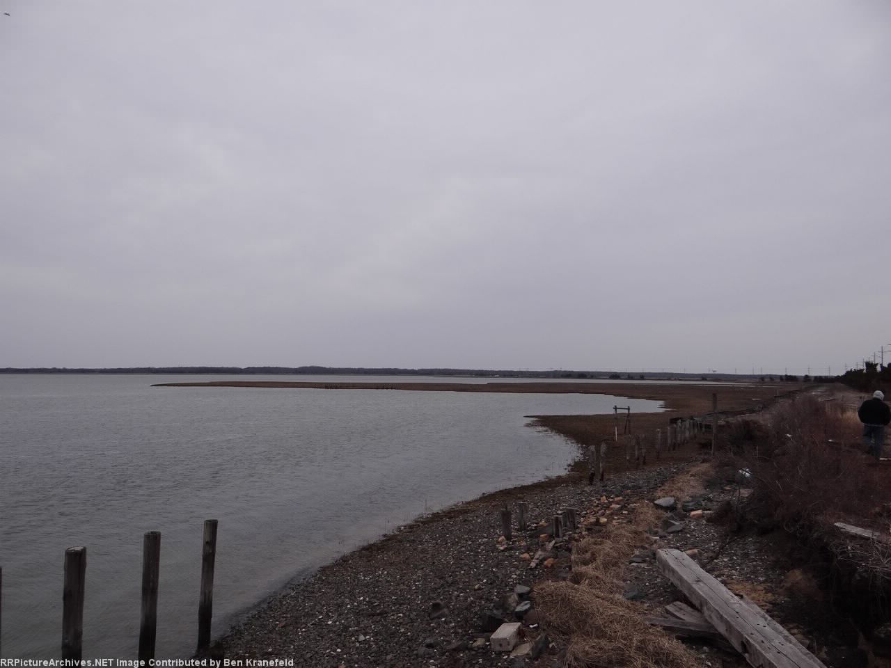 Looking back towards the mainland