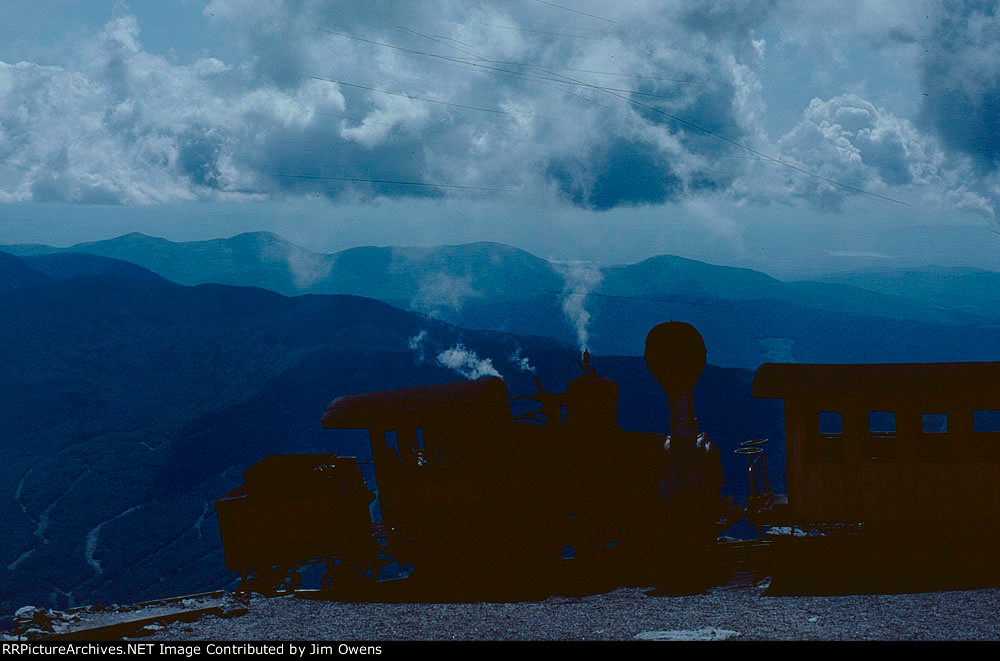 At the top, Mt Washington Cog Ry.