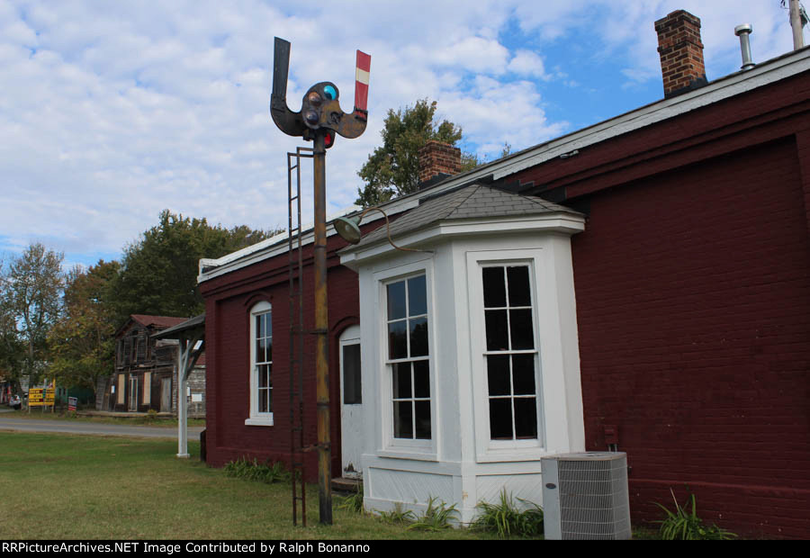 Non functional traion order board adjacent to the  former C&O station