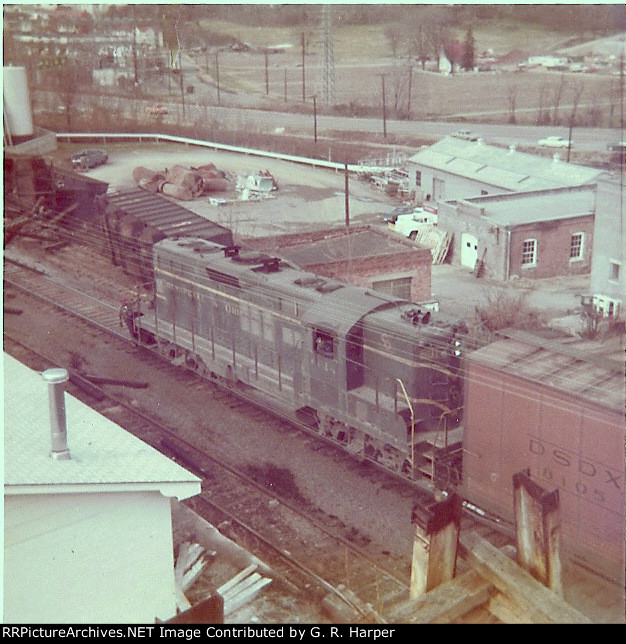 Looking down on the derailment site in Staunton, VA
