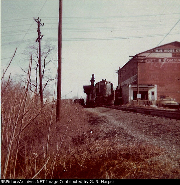 Derailment cleanup seen from a distance
