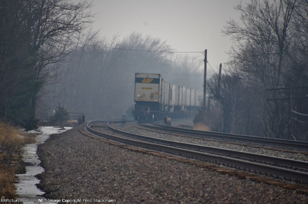 Usually this is a clear shot, but in this fog, I'm glad I could still see it.