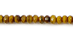 Tiger Eye Faceted Rondelle 6mm