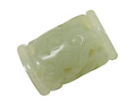 New Jade Hollow Carved Barrel 34x24mm