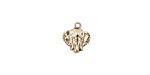 Stampt Antique Pewter (plated) Tiny Elephant Head Charm 9x10mm