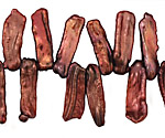 Rusty Pink Biwa Top-Drilled 5-8x15-18mm