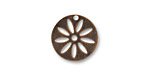 Vintaj Natural Brass Round Flower Stencil 16mm