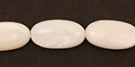 White Fresh Water Shell Flat Oval 20x10mm