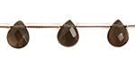 Smoky Quartz Faceted Flat Teardrop 8x10mm