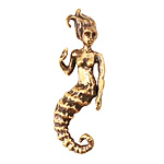 Green Girl Bronze Seahorse Woman 19x44mm