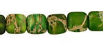 Green Impression Jasper Puff Square 10mm