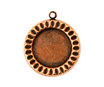 Stampt Antique Copper (plated) Sunburst Round Setting 18mm