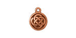 TierraCast Antique Copper (plated) Celtic Round Charm 12x15mm