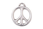 TierraCast Rhodium (plated) Peace Pendant 24x27mm