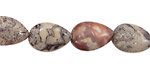 Porcelain Jasper Flat Teardrop 15x10mm