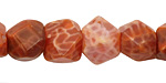 Fire Agate Faceted Nugget 10-12x10-14mm