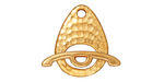 TierraCast Gold (plated) Hammered Toggle Clasp 22x16mm, 24mm Bar