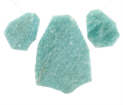 Brazil Amazonite Freeform Slabs - 2 small & 1 large piece