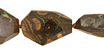 Boulder Opal Faceted Flat Slab 20-30x11-19mm