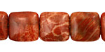 Fossil Coral (red) Puff Square 14mm