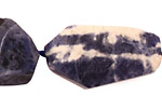 Sodalite Faceted Nugget 28-40x15-22mm