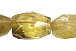 Smoky Quartz (yellow) Faceted Nugget 17-29x15-16mm