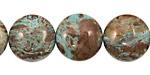 Blue Calsilica Jasper Puff Coin 16mm