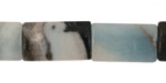 Amazonite Blk. Tourmaline Thin Pillow 20x12mm