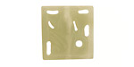 New Jade Floral Carved Square 25mm