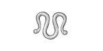 TierraCast Rhodium (plated) Classic M-Hook 19x13mm