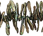 Silver Green Biwa Side Top-Drilled 2-4x18-28mm