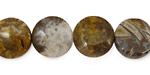 Brioche Agate Puff Coin 14mm
