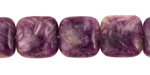 Charoite Puff Square 14mm