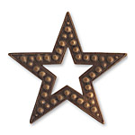 Vintaj Natural Brass Beaded Star 45mm