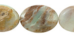 Peruvian Blue Opal Flat Oval 25x18mm