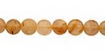 Rutilated Quartz Puff Coin 8mm