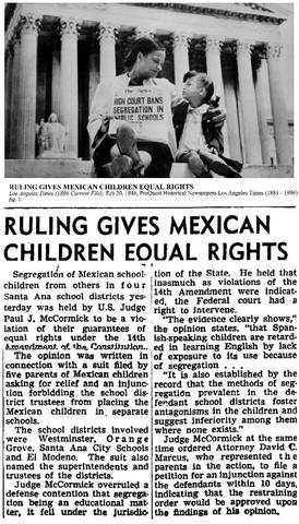 Mendez V. Westminster timeline | Timetoast timelines