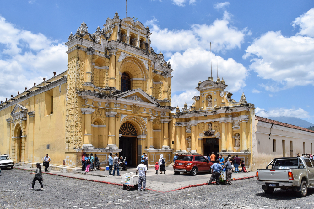 colonial buildings in Antigua Guatemala_340721159