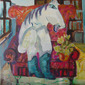 horse with boot