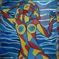 Blue Red and Yellow Nude