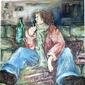 Person with bottle