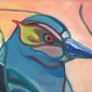 Duncan's Blue Bird (detail). Oil on canvas board, © 2010 E. Eugene Hall.