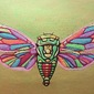 Lisa's Desert Cicada. Acrylic on canvas, © 2010 W. Eugene Hall