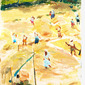 Rice threshing, Kerala