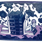Dreaming Book-ends blue and mauve