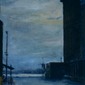 Warehouses, twilight