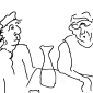 2 People in a café in Ganges