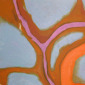 Blue Forms on Brown